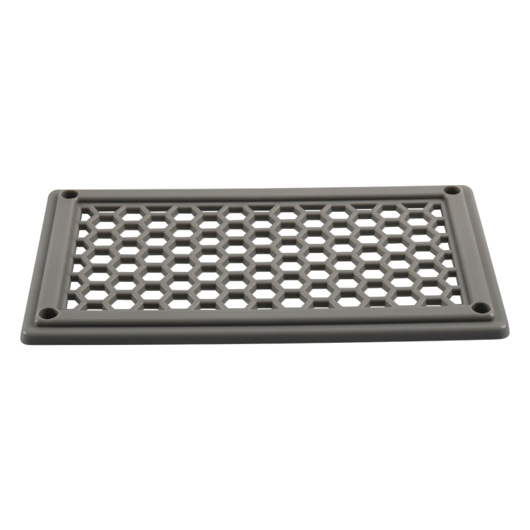 A6790 Copertura del pannello di ventilazione in plastica con griglia rettangolare grigia da 198x114 mm, 198x114mm