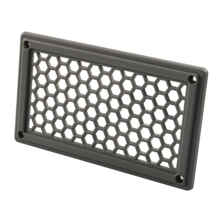 A6790 Copertura del pannello di ventilazione in plastica con griglia rettangolare grigia da 198x114 mm, 198x114mm