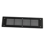 A6792 Copertura del pannello di ventilazione in plastica con ventilazione a feritoia diritta nera da 300x80 mm, 300x80mm