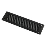 A6792 Copertura del pannello di ventilazione in plastica con ventilazione a feritoia diritta nera da 300x80 mm, 300x80mm