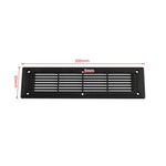 A6792 Copertura del pannello di ventilazione in plastica con ventilazione a feritoia diritta nera da 300x80 mm, 300x80mm