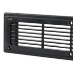 A6792 Copertura del pannello di ventilazione in plastica con ventilazione a feritoia diritta nera da 300x80 mm, 300x80mm