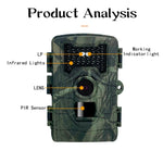 PR2000 Telecamera da 2 pollici con schermo LCD per visione notturna a infrarossi per caccia alla fauna selvatica, PR2000