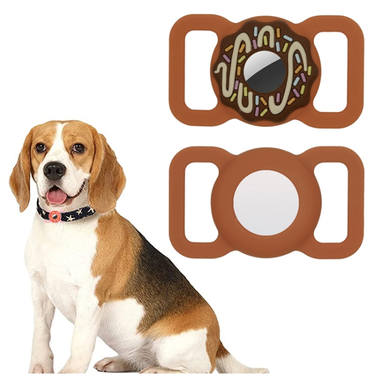 Collare per animali domestici a ciambella Cover in silicone antiurto antigraffio per AirTag, 1, 2