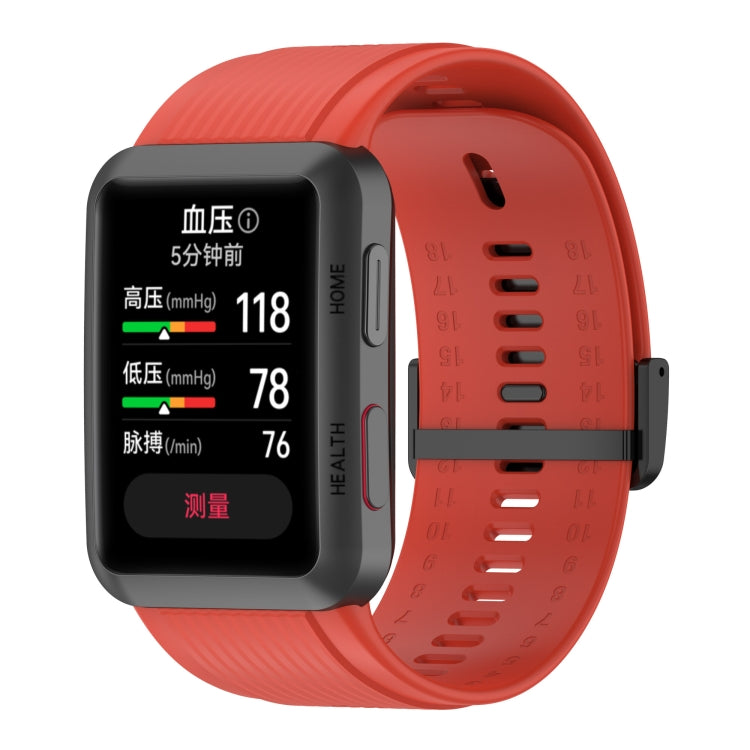 Cinturino in silicone tinta unita con fibbia, For Huawei Watch D