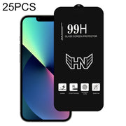 Pellicola in vetro temperato a schermo intero ad arco grande in alluminio da 25 pezzi, For iPhone 14 (25pcs), For iPhone 14 Plus (25 PCS), For iPhone 14 Pro (25 PCS), For iPhone 14 Pro Max (25 PCS)
