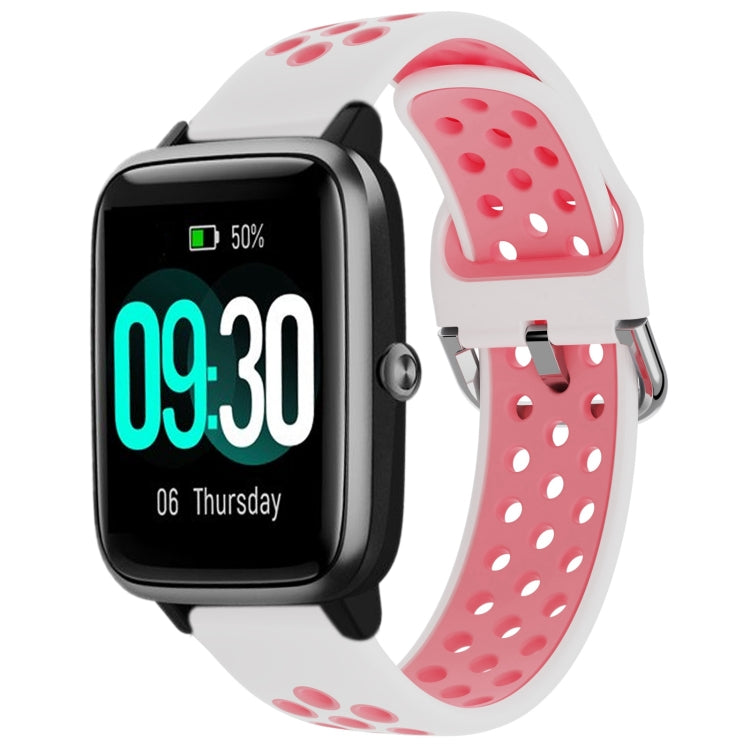 Cinturino per orologio sportivo bicolore in silicone da 19 mm, For ID205 / Willful SW021