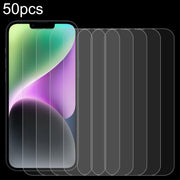 50 pellicole in vetro temperato da 0,26 mm 9H 2,5D, For iPhone 14 (50pcs), For iPhone 14 Plus (50 PCS), For iPhone 14 Pro (50 PCS), For iPhone 14 Pro Max (50 PCS)