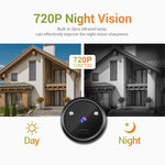 ESCAM C22 Spioncino digitale con schermo da 2,4 pollici, supporto per visione notturna, scheda TF, scatta foto e video, C22