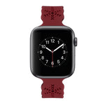Cinturino in silicone con fiocco di neve per Apple Watch Series, 7 41mm / 6&SE&5&4 40mm / 3&2&1 38mm, 7 45mm / 6&SE&5&4 44mm / 3&2&1 42mm