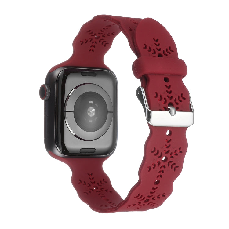 Cinturino in silicone con fiocco di neve per Apple Watch Series, 7 41mm / 6&SE&5&4 40mm / 3&2&1 38mm, 7 45mm / 6&SE&5&4 44mm / 3&2&1 42mm