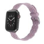 Cinturino in silicone con fiocco di neve per Apple Watch Series, 7 41mm / 6&SE&5&4 40mm / 3&2&1 38mm, 7 45mm / 6&SE&5&4 44mm / 3&2&1 42mm