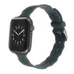 Cinturino in silicone con fiocco di neve per Apple Watch Series, 7 41mm / 6&SE&5&4 40mm / 3&2&1 38mm, 7 45mm / 6&SE&5&4 44mm / 3&2&1 42mm
