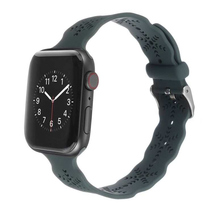 Cinturino in silicone con fiocco di neve per Apple Watch Series, 7 41mm / 6&SE&5&4 40mm / 3&2&1 38mm, 7 45mm / 6&SE&5&4 44mm / 3&2&1 42mm
