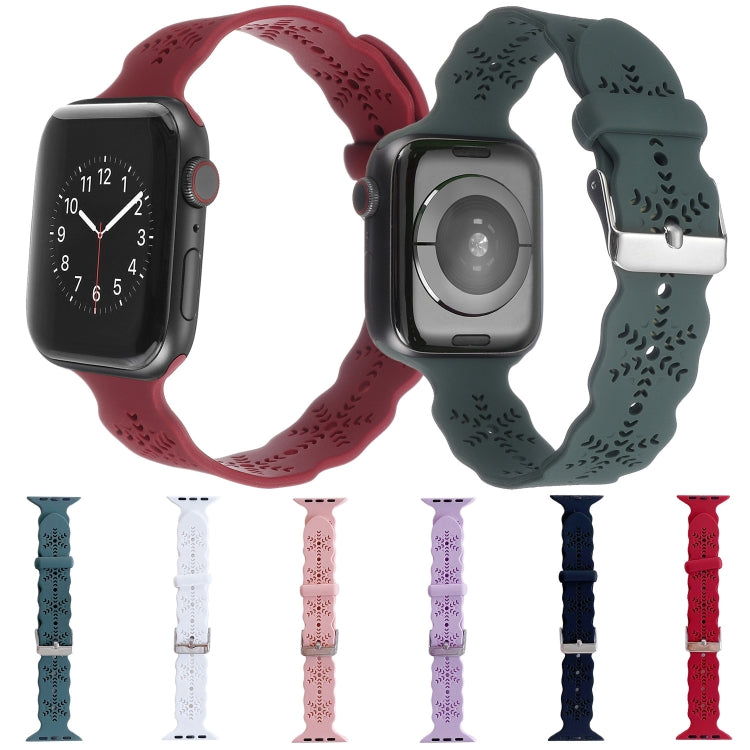 Cinturino in silicone con fiocco di neve per Apple Watch Series, 7 41mm / 6&SE&5&4 40mm / 3&2&1 38mm, 7 45mm / 6&SE&5&4 44mm / 3&2&1 42mm