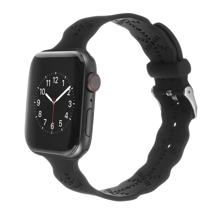 Cinturino in silicone con fiocco di neve per Apple Watch Series, 7 41mm / 6&SE&5&4 40mm / 3&2&1 38mm, 7 45mm / 6&SE&5&4 44mm / 3&2&1 42mm