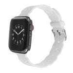 Cinturino in silicone con fiocco di neve per Apple Watch Series, 7 41mm / 6&SE&5&4 40mm / 3&2&1 38mm, 7 45mm / 6&SE&5&4 44mm / 3&2&1 42mm