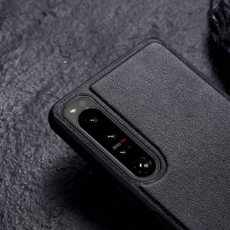 Custodia protettiva per telefono in PC + pelle con supporto in metallo, For Sony Xperia 10 IV, For Sony Xperia 1 IV, For Sony Xperia 5 III, For Sony Xperia 5 II, For Sony Xperia 10 III, For Sony Xperia 1 III