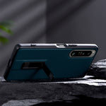 Custodia protettiva per telefono in PC + pelle con supporto in metallo, For Sony Xperia 10 IV, For Sony Xperia 1 IV, For Sony Xperia 5 III, For Sony Xperia 5 II, For Sony Xperia 10 III, For Sony Xperia 1 III