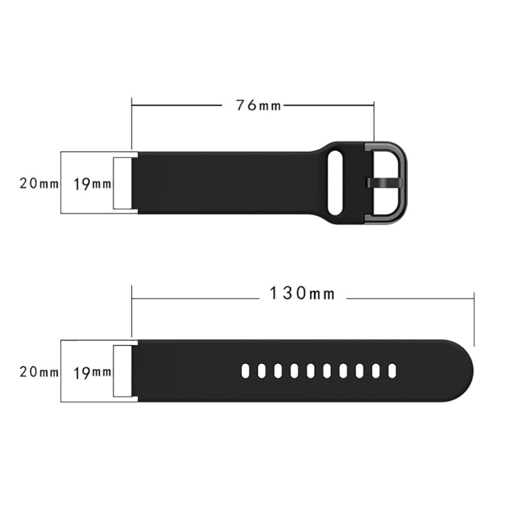 Cinturino per orologio in silicone con fibbia galvanica da 19 mm, For ID205 / Willful SW021