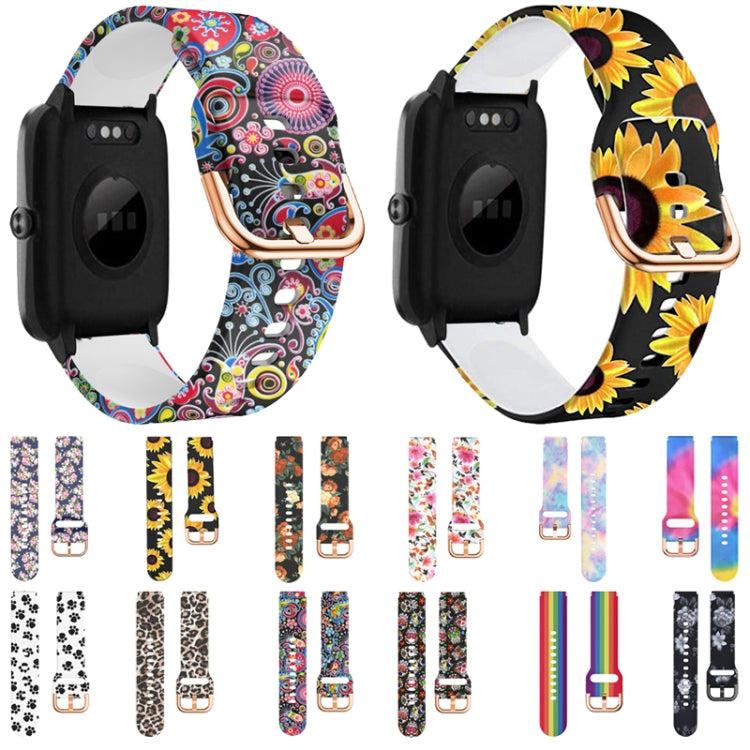 Cinturino per orologio con stampa in silicone da 19 mm, For ID205 / Willful SW021