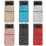 Custodia per telefono in TPU antiurto con polvere glitterata, For OnePlus 10 Pro, For Samsung Galaxy Z Flip4