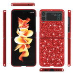 Custodia per telefono in TPU antiurto con polvere glitterata, For OnePlus 10 Pro, For Samsung Galaxy Z Flip4
