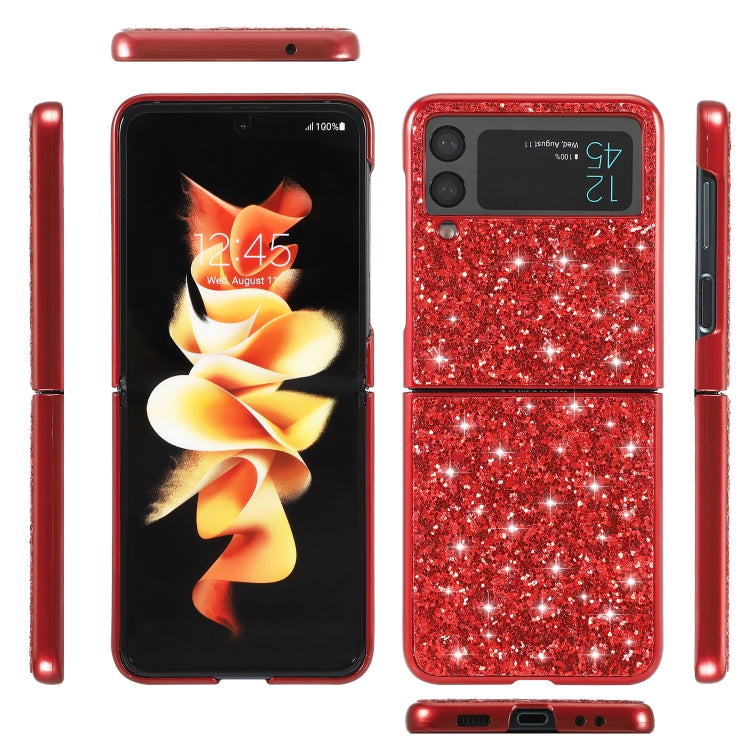 Custodia per telefono in TPU antiurto con polvere glitterata, For OnePlus 10 Pro, For Samsung Galaxy Z Flip4