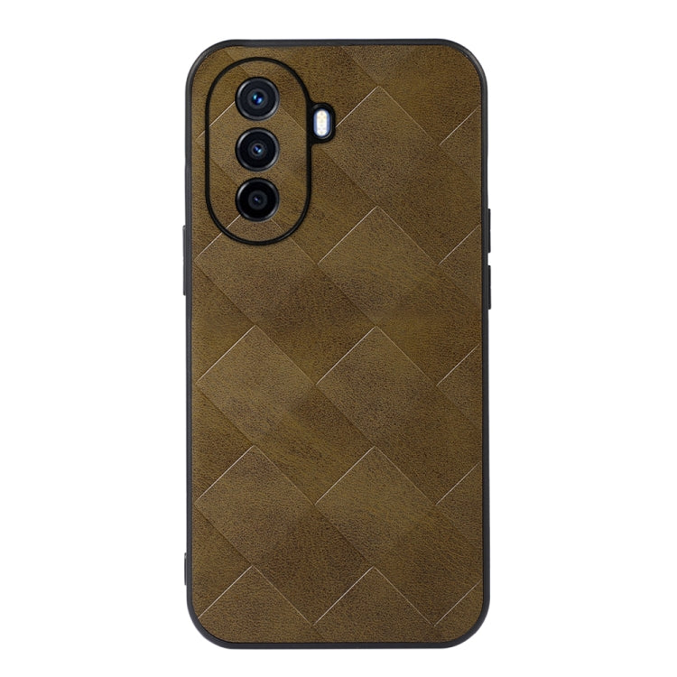 Custodia per telefono in PU scozzese intrecciata, For Huawei Enjoy 50/nova Y70/nova Y70 Plus