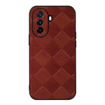 Custodia per telefono in PU scozzese intrecciata, For Huawei Enjoy 50/nova Y70/nova Y70 Plus