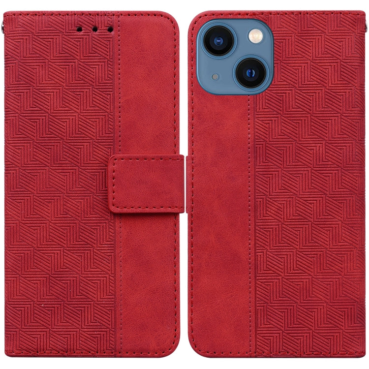 Custodia per telefono in pelle goffrata geometrica, For iPhone 14, For iPhone 14 Plus, For iPhone 14 Pro Max, For iPhone 14 Pro