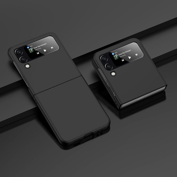 Custodia per telefono con sensazione di pelle per PC a iniezione di carburante a foro grande, For Samsung Galaxy Z Flip4, For Samsung Galaxy Z Fold4