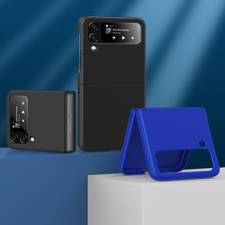 Custodia per telefono con sensazione di pelle per PC a iniezione di carburante a foro grande, For Samsung Galaxy Z Flip4, For Samsung Galaxy Z Fold4