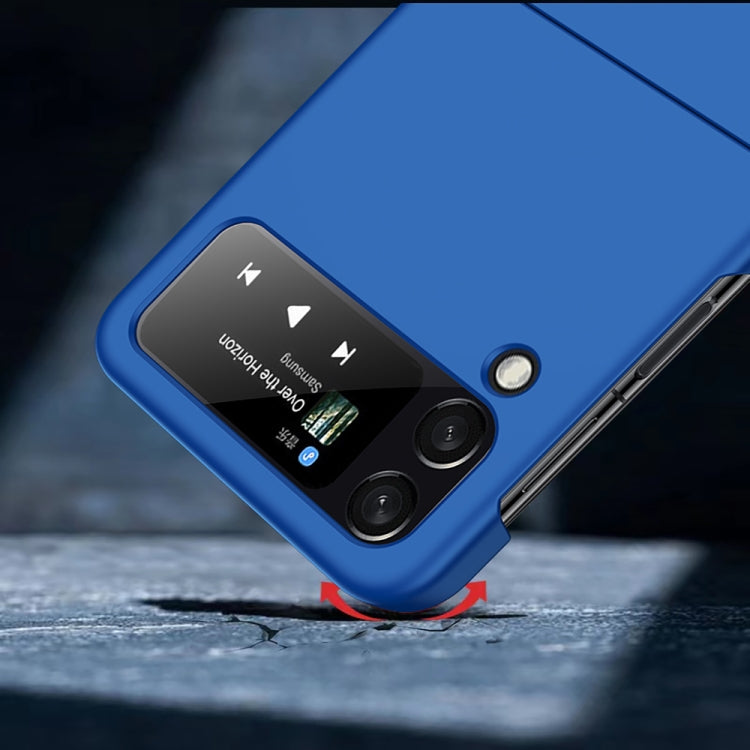 Custodia per telefono con sensazione di pelle per PC a iniezione di carburante a foro grande, For Samsung Galaxy Z Flip4, For Samsung Galaxy Z Fold4