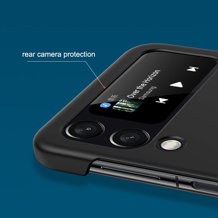Custodia per telefono con sensazione di pelle per PC a iniezione di carburante a foro grande, For Samsung Galaxy Z Flip4, For Samsung Galaxy Z Fold4