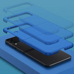 Custodia per telefono con sensazione di pelle per PC a iniezione di carburante a foro grande, For Samsung Galaxy Z Flip4, For Samsung Galaxy Z Fold4