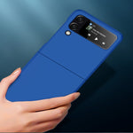 Custodia per telefono con sensazione di pelle per PC a iniezione di carburante a foro grande, For Samsung Galaxy Z Flip4, For Samsung Galaxy Z Fold4