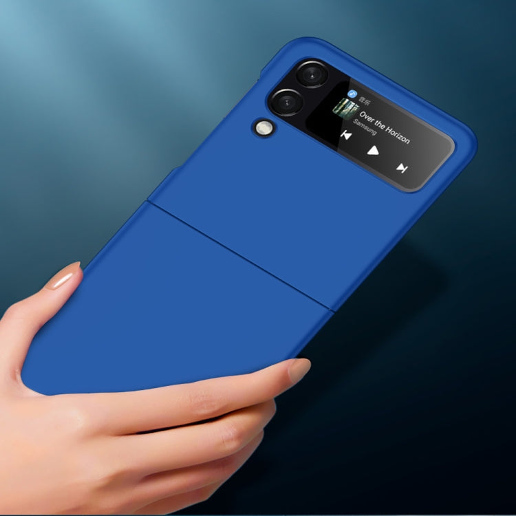 Custodia per telefono con sensazione di pelle per PC a iniezione di carburante a foro grande, For Samsung Galaxy Z Flip4, For Samsung Galaxy Z Fold4