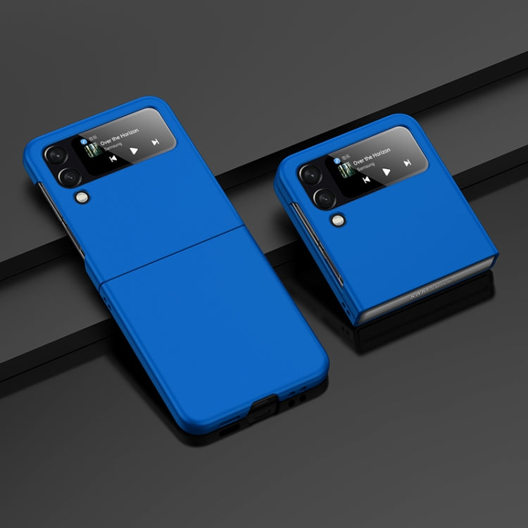 Custodia per telefono con sensazione di pelle per PC a iniezione di carburante a foro grande, For Samsung Galaxy Z Flip4, For Samsung Galaxy Z Fold4