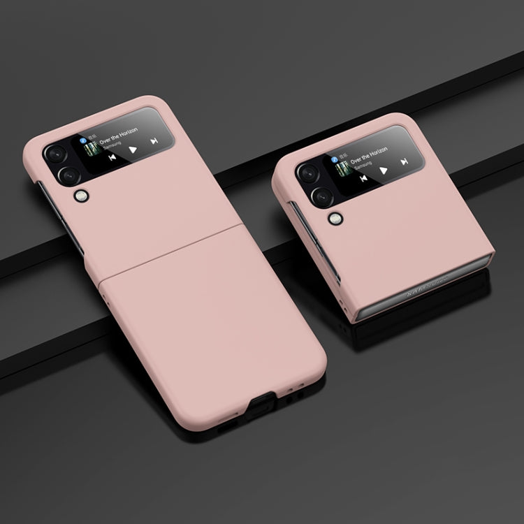 Custodia per telefono con sensazione di pelle per PC a iniezione di carburante a foro grande, For Samsung Galaxy Z Flip4, For Samsung Galaxy Z Fold4
