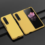 Custodia per telefono con sensazione di pelle per PC a iniezione di carburante a foro grande, For Samsung Galaxy Z Flip4, For Samsung Galaxy Z Fold4