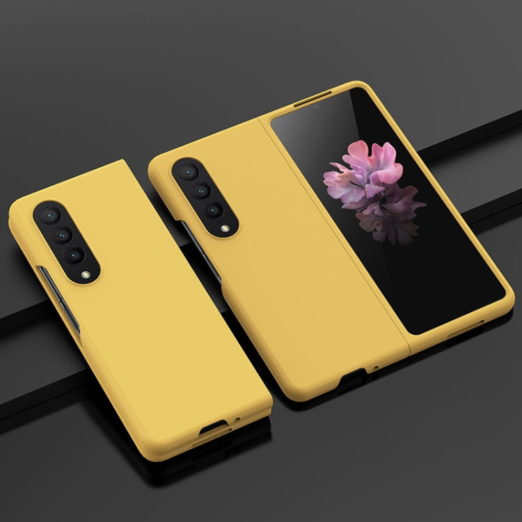 Custodia per telefono con sensazione di pelle per PC a iniezione di carburante a foro grande, For Samsung Galaxy Z Flip4, For Samsung Galaxy Z Fold4