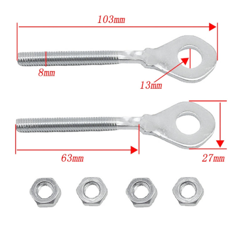 6 set tenditore tenditore guida catena fuoristrada ATV 50cc/70cc/90cc/110cc/125cc, ATV 50cc