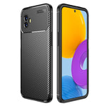 Custodia per telefono in TPU antiurto con trama in fibra di carbonio con foro preciso, For Xiaomi Poco M4 5G, For Samsung Galaxy Xcover6 Pro