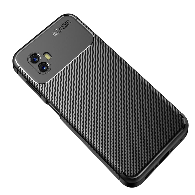 Custodia per telefono in TPU antiurto con trama in fibra di carbonio con foro preciso, For Xiaomi Poco M4 5G, For Samsung Galaxy Xcover6 Pro