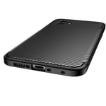 Custodia per telefono in TPU antiurto con trama in fibra di carbonio con foro preciso, For Xiaomi Poco M4 5G, For Samsung Galaxy Xcover6 Pro