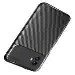 Custodia per telefono in TPU antiurto con trama in fibra di carbonio con foro preciso, For Xiaomi Poco M4 5G, For Samsung Galaxy Xcover6 Pro