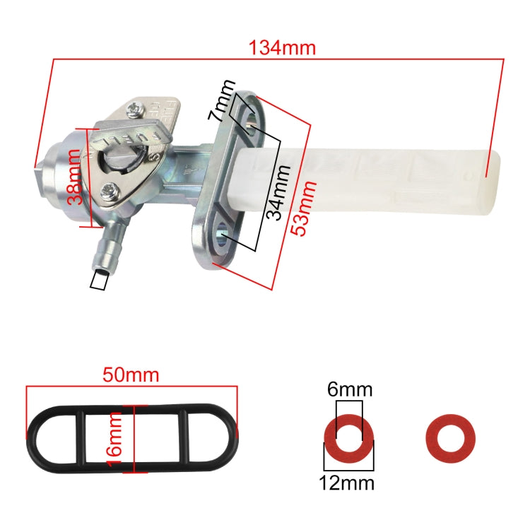 2 pezzi valvola rubinetto carburante moto rubinetto rubinetto serbatoio carburante interruttore gas per Suzuki TM75, For Suzuki TM75