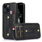 Custodia per cellulare in pelle con cavalletto da polso, For iPhone 13 mini, For iPhone 13, For iPhone 13 Pro, For iPhone 13 Pro Max
