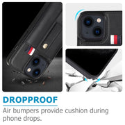 Custodia per cellulare in pelle con cavalletto da polso, For iPhone 13 mini, For iPhone 13, For iPhone 13 Pro, For iPhone 13 Pro Max